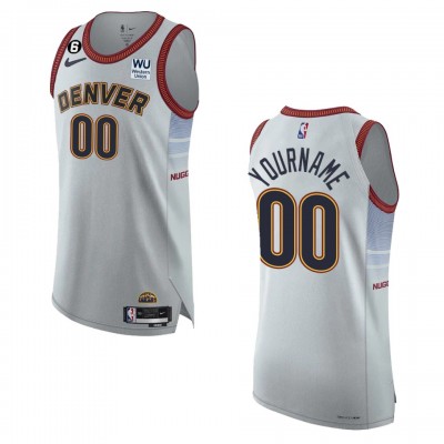 Denver Nuggets Custom Nike White 2022 23 Authentic Jersey City Edition
